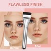 Flat Foundation Brush for Liquid Makeup, with Powder Puff Fast