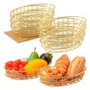 Biugaaufai 12 Pack Oval Wire Bread Basket, 9.65 x 6.1