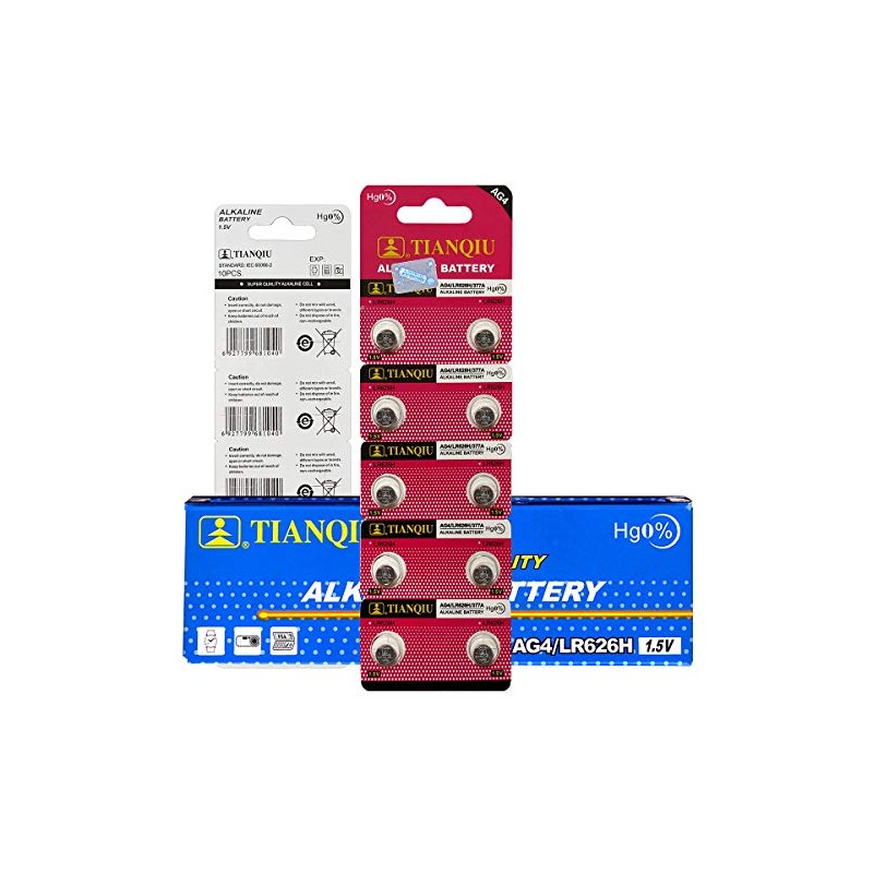 Tianqiu 10PCS Ag4 Lr626 377 Sr626Sw Alkaline Battery