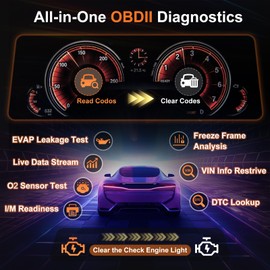 Y2 2.8'' Color Graphing Screen OBD2 Scanner Diagnostic Tool,Enhanced PRO Check and Reset Engine Fault Code,DTC Lookup,O2 Sensor Test,Live Data,Freeze Frame,OBDII Code Reader Tool for All Cars