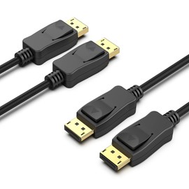 BENFEI BENFEI [VESA Certified DisplayPort to DisplayPort 1.8 Meter Cable 2 Pack, DP to DP Male to Male Cable, Supports 4K@60Hz, 2K@165Hz Compatible for Lenovo, Dell, HP, ASUS