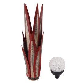 Metal Tequila Plant Tequila Rustic Sculpture Colorful Light Minimalist Iron 13.8in Home Plant Decor for Living Room Bedroom Red