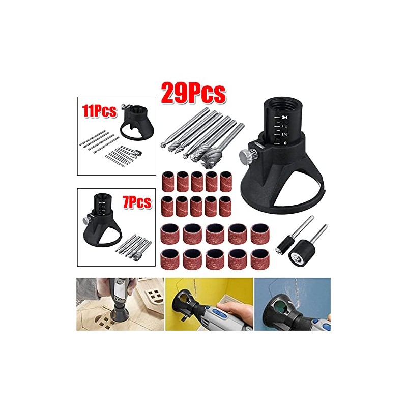 VOBOR Electric Grinder Locator Drill Holder - 29Pcs Rotary Multi-Tool