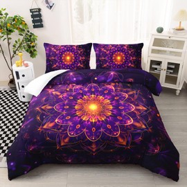 Ntlfup Boho Comforter Set Queen Size, Soft Microfiber Bedding Set for All Season, Includes 1 Comforter and 2 Pillowcases
