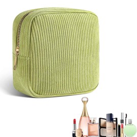 CJQRL Small Cosmetic Bag, Small Storage Bags, Make Up Bag, Tampon Bag, Period Bag, Purse, Women's Tampon Storage Bag, Sanitary Napkin Bag, 12 x 12 cm (Green)