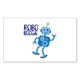 CafePress ROBO Boogie Sticker Rectangle Bumper Sticker Car Decal