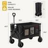 DWVO 300Lbs Collapsible Wagon Cart, Large Capacity Foldable Utility Cart