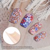24 Pcs Medium Coffin Press on Nails Independence Day Fake