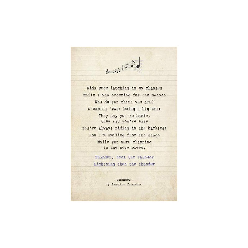 Didymus Co Imagine Dragons - Thunder - Song Lyric Art
