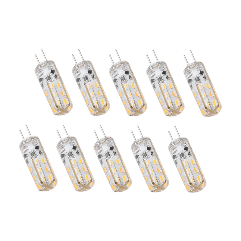 10pcs G4 LED Bulb 1.5W DC12V Warm White 3000K 110LM