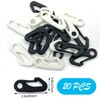 DHER Pack of 20 Flagpole Hooks, Nylon Flagpole Clips, Flagpole,