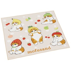Skater KB4-A Lunch Cloth, mofusand Moff Sand, 16.9 x 16.9 inches (43 x 43 cm), Made in Japan