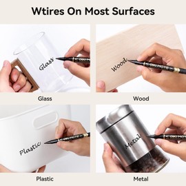 deli deli Twin Tip Permanent Markers, Fine Point and Ultra Fine Point for Signature and Marking, Black, 12 Count