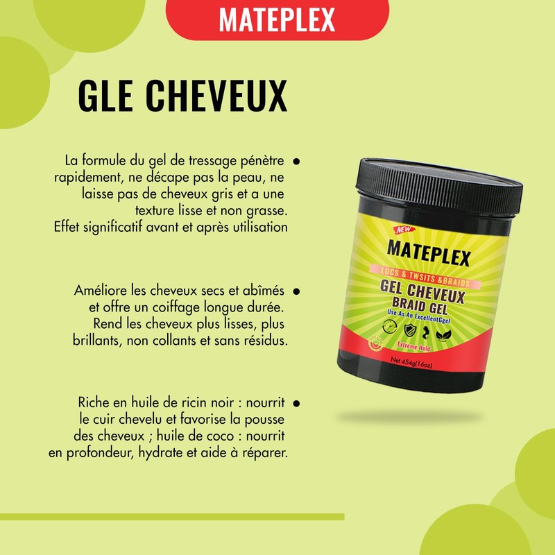 Mateplex Gel & Gele für lockiges Haar – langer Halt,