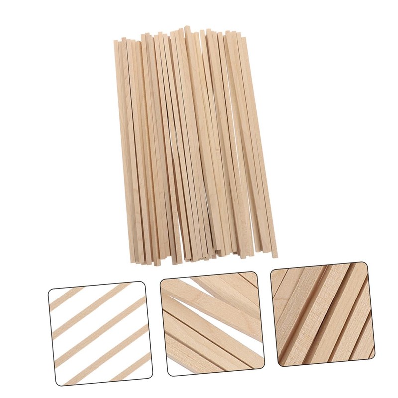 Operitacx 30pcs Square Wooden Sticks for Craft DIY Projects Long