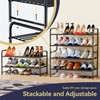 MWQ 2 Tier Shoe Rack Organizer for Closet, Stackble, Black