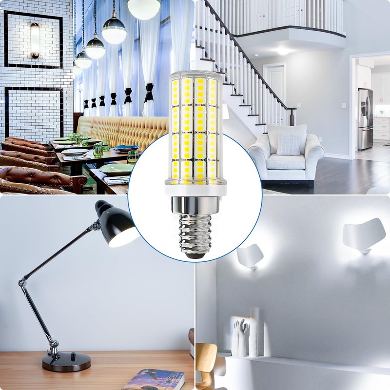 RIUVAO E12 LED Bulb, 20W 6pcs LED Corn Light Bulb