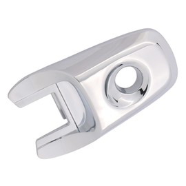 TQPONLY Exterior Door Handle Lock Cylinder Cap Compatible with 2008-2019 Ford Explorer Edge Flex Lincoln MKX Front Driver Side (Chrome) Replaces BA1Z-78218A14-A