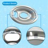 Premium Drip Pan Electric Stove Burner Covers for Whirlpool, Maytag,