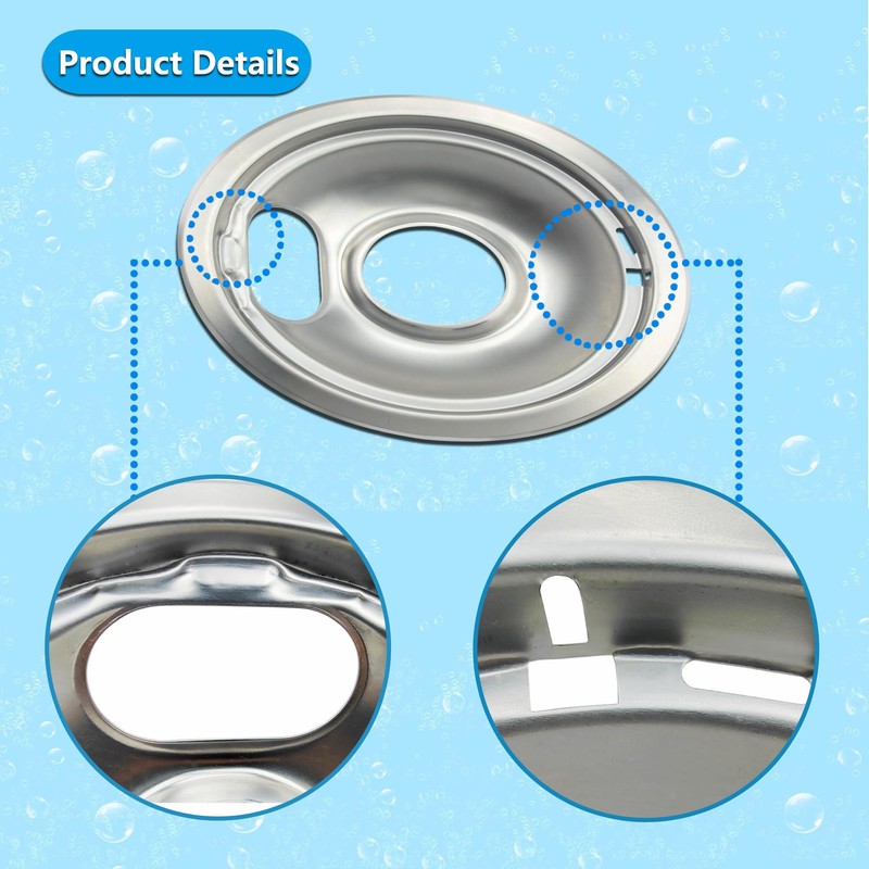 Premium Drip Pan Electric Stove Burner Covers for Whirlpool, Maytag,