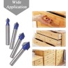 Mesee 4 Pieces 90 Degree V Groove Router Bit Set,