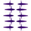 5" Bird Teaser Trolling Lures, 10 Pcs Purple, Saltwater Fishing
