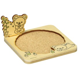 Nagano Factory Rilakkuma RK580R Coasters with Ornament, Rilakkuma Casual, Red, H2.0 x W3.7 x D3.7 inches (50 x 95 x 95 x 95 mm)