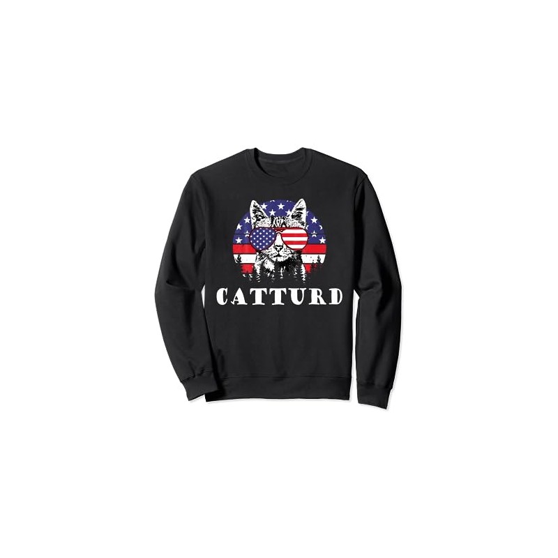 Catturd Lustiger Katzenliebhaber, patriotische Katze, Mutter, Katze, Vater, Haustierbesitzer Sweatshirt