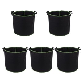 DOITOOL 5 Pack 4 Gallon Plant Grow Bags, Nonwoven Plant Fabric Pots with Handles, Vegetable/Flower/Plant Grow Bags for Nursery Garden Planting