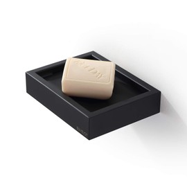 BUVELOT Soap Holder for Shower Wall Black, Soap Dish with Drain, 304 Stainless Steel Bar Soap Holder for Bathroom,Shower,Vanity,Wall-Mounted (Matte Black,Soap Dish,073020-MB Ler Series)