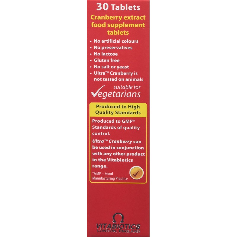 Vitabiotics Ultra Cranberry - 30 Tablets for super strength