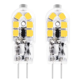 Yucclim G4 12V LED Light Bulb - Low Voltage Landscape Bulbs - Bi-Pin Base JC T3 Type WB01X10239 Range Vent Hood SB02300791 Microwave Surface LED Light Bulb (White, 2-Pcs)