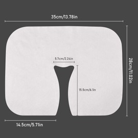 Kalolary 200Pcs Disposable Face Cradle Covers, Ultra Soft Non-Sticking Flat Face rest Cover white Headrest Covers for Massage Tables, Chairs and Spa bed