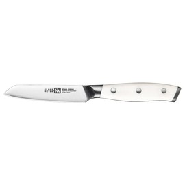 Klaus Meyer Stahl 3.5 inch Paring Knife High Carbon Exclusive German Steel Fruit Knife, Small Kitchen Knife with Ergonomic Handle (White)