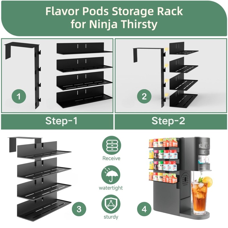 Flavor Pods Holder for Ninja Thirsti WC1001 Soda Maker, 20-Capacity