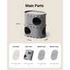 DownyPaws Cat House for Indoor Cats, 2-Storey Foldable Cat Bed