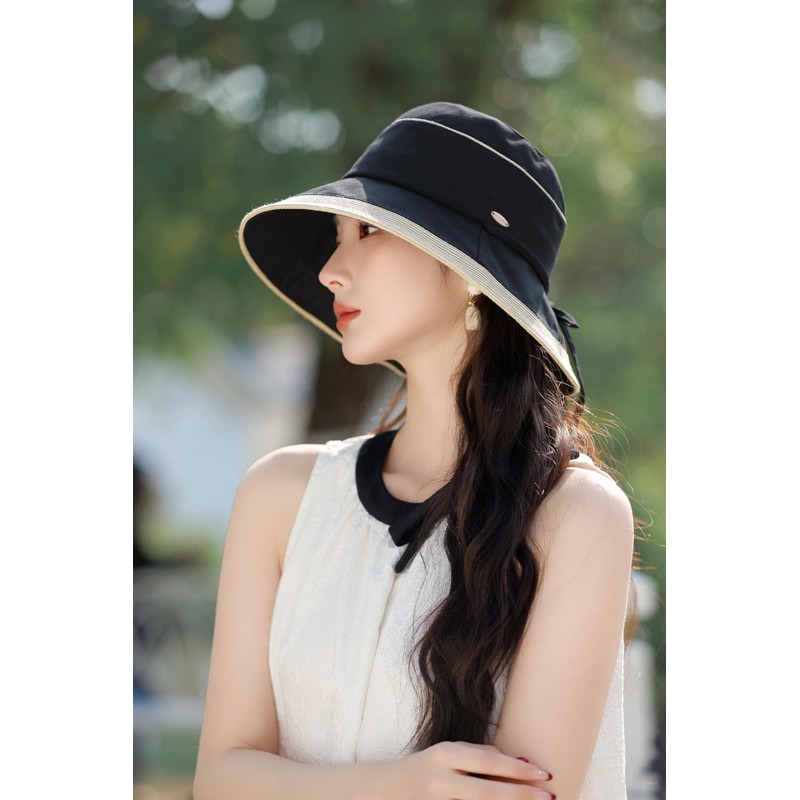 Women's Straw Hat, Black