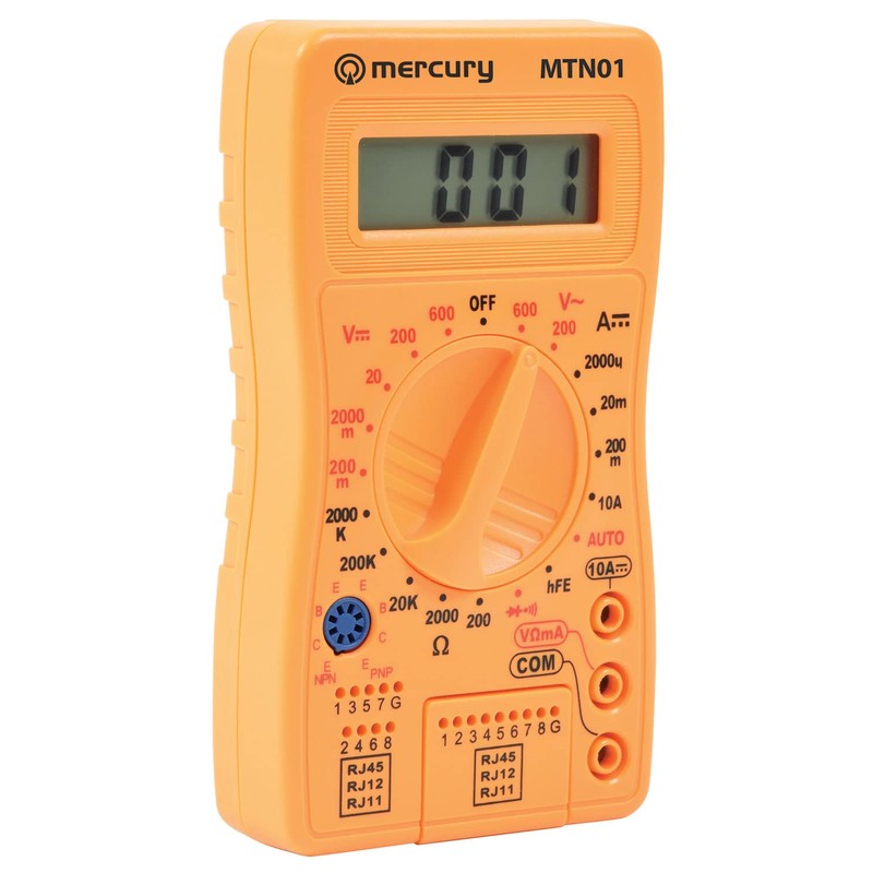 Mercury MTN-01 | Digital Multimeter with Network Testing,Yellow