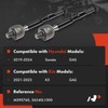 A-Premium 2 x Front Inner Tie Rod Ends, Compatible with