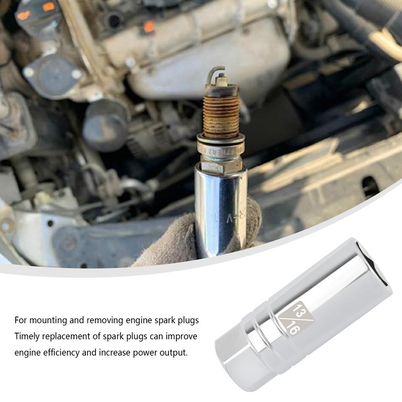 5PCS Magnetic Spark Plug Socket Set,Include Thin Wall 12 Point