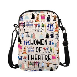 Musical Character Merchandise Crossbody Bag Broadway Lover Musical Theater Gift Show Choir Gift Women Of Theatre Bag (CA-WomTheatreCrossS)