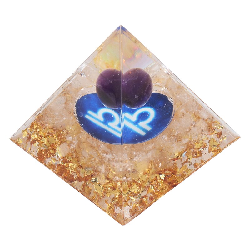 Constellation Pyramid Stone for Positive Energy Reduce Stress Chakra Resin