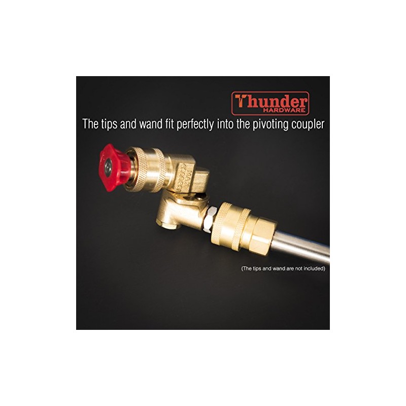 Thunder Hardware Quick Connecting pivoting Coupler for Pressure washers nozzles