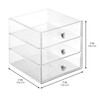 iDesign Stackable 3 Makeup Organizer for Bathroom or Vanity Storage-Set