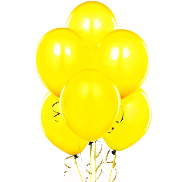 PMU Balloons 11 Inch PartyTex Premium Canary Yellow Latex Pkg/12