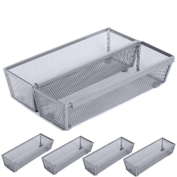 Smart Design Drawer Organizer - Set of 6 - Steel