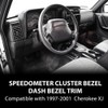 G-PLUS Dash Bezel Trim Speedometer Cluster Bezel Compatible with 1997-2001