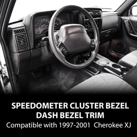G-PLUS Dash Bezel Trim Speedometer Cluster Bezel Compatible with 1997-2001 Jeep Cherokee XJ 5EJ84LAZAC