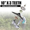 PLAXNS 10" x 3 Teeth Carbon Steel Brush Cutter Blades,10"