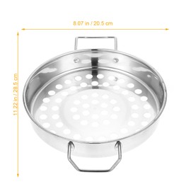SHOWERORO Big Hole Cold Shrimp Colander Frying Baking Strainer Drying Basket Metal Pasta Mesh Skimmer Vegetable Fruit Colander Collander/strainer Chinois Strainer Food Rice Stainless Steel